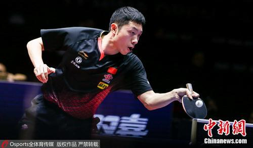 许昕在比赛中。（资料图）图片来源：Osports全体育图片社