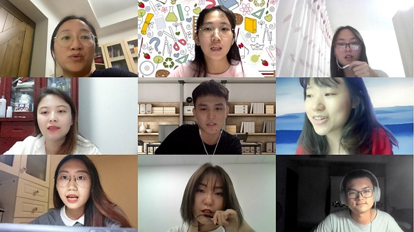 图说：华政学子云端会议探讨“舌尖上的浪费” 受访者供图