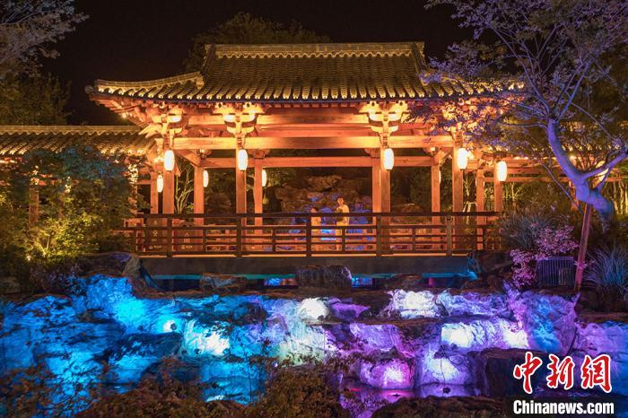 拈花湾夜色迷人。　泱波 摄