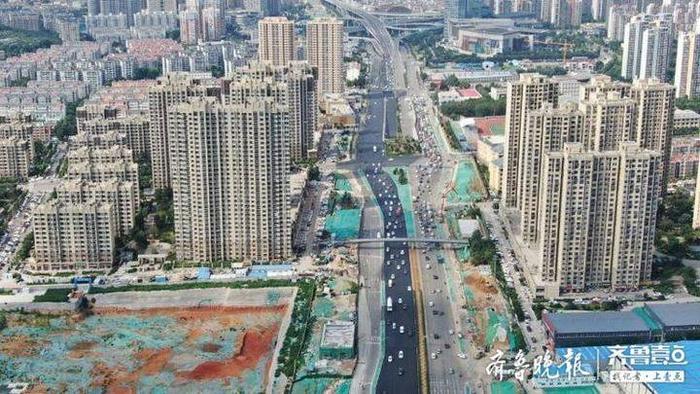 济南顺河快速路南延地面工程8月中上旬完工，居民出行将改善