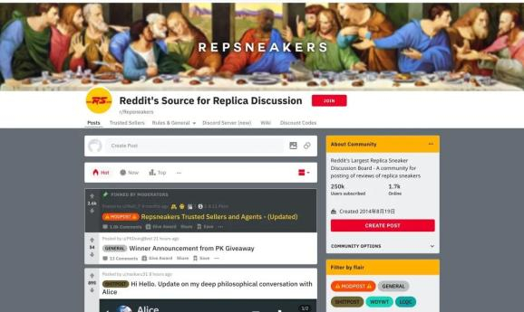 reddit上的高仿鞋讨论频道