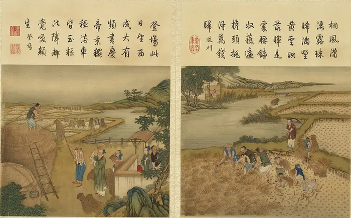 ▌清代《耕织图》中的丰收场景