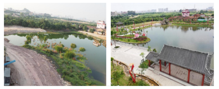 文化公园改造建设前后图