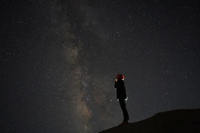 星空。新京报记者 陈杰 刘旻 摄