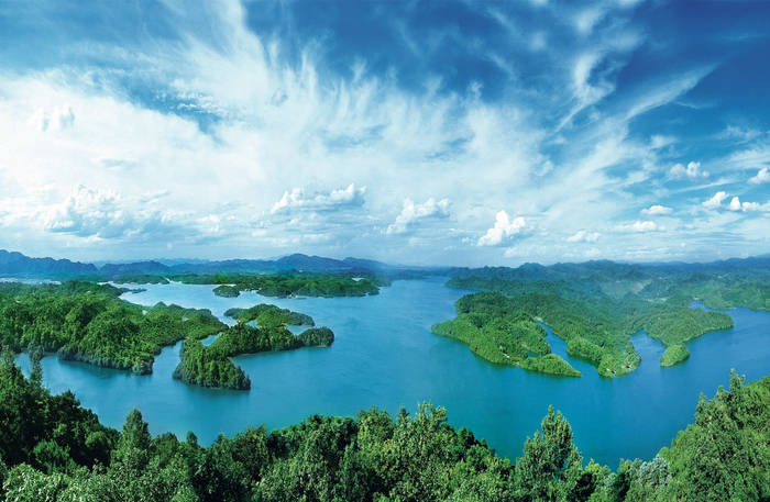  2020年8月的新余仙女湖全景。 新余市委宣传部 供图