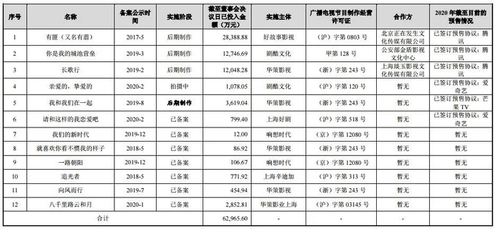 图片来源：《华策影视关于公司申请向特定对象发行股票的审核问询函的回复（修订稿）》