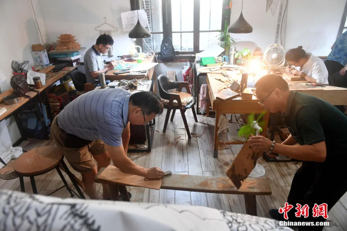 南台立业创意空间素上空间工作室。中新社记者吕明 摄