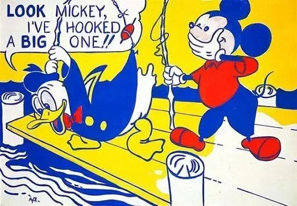 ▲利希滕斯坦成名作《看！米奇！》 1961年