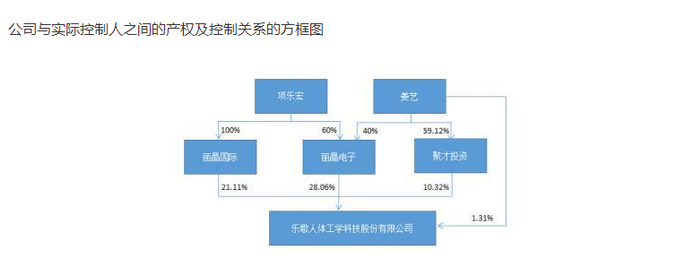 ▲乐歌股份在2019年年报中披露的报告期末公司股权关系图