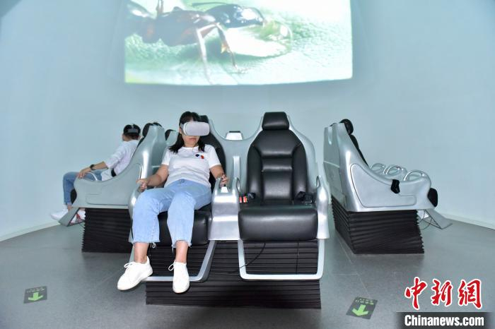图为高黎贡山植物园博物馆中的VR体验设备。　侯开旷 摄