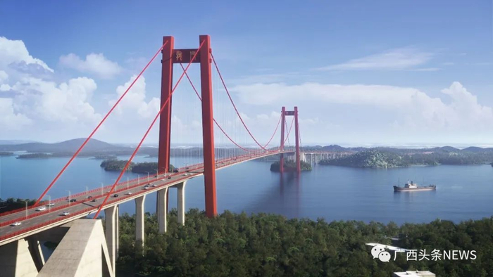 龙门大桥效果图。广西交通投资集团供图