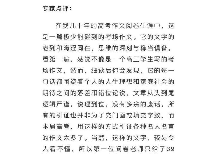 ▲专家点评截图。