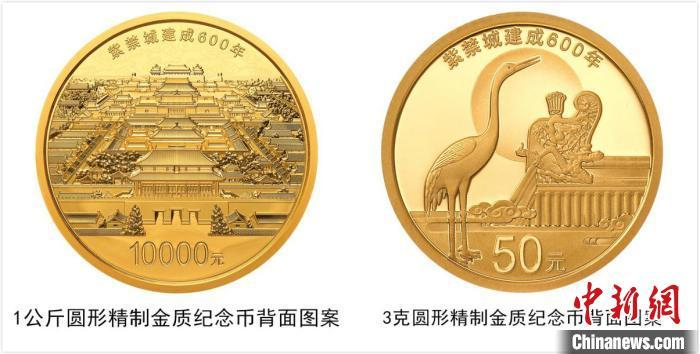 圆形金质纪念币。主办方供图