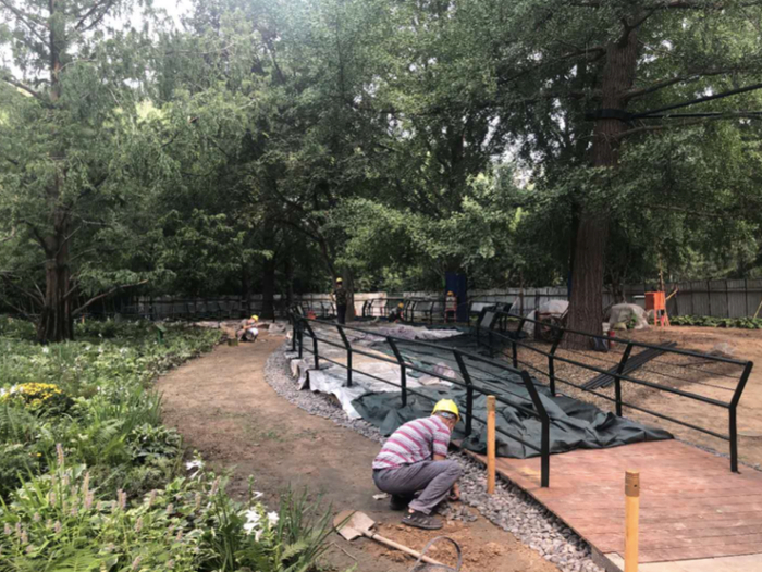 陶然亭公园建设山腰渗井时的资料照片