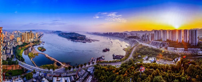 朝阳下的巴南城市景观 巴南区委宣传部供图