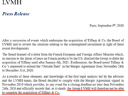 LV母公司或将终止收购蒂芙尼 蒂芙尼股价应声下跌