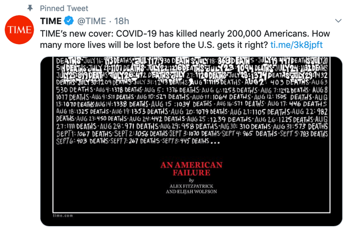 《时代》周刊官方推特截图。