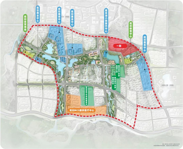 融创 · 雁来湖小镇坐落概念效果图