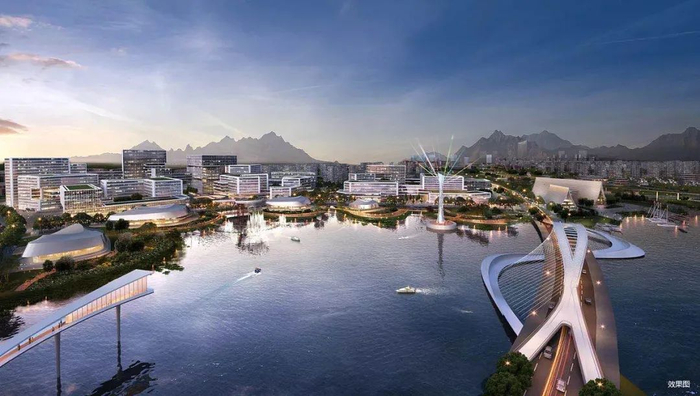 融创 · 雁来湖小镇沿湖商业体概念效果图