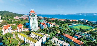 厦门大学思明校区鸟瞰图。（资料图片）