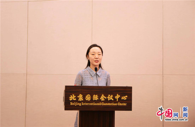图为中关村延庆园管委会工作人员陈昕分享发言。陈训迪/摄