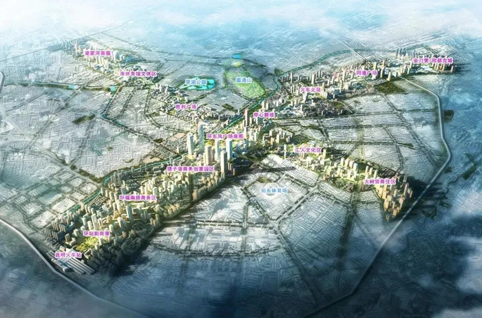 北京路、人民路沿线集中商务区城市设计效果图