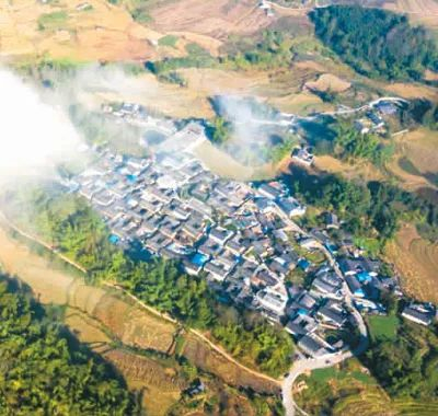 鸟瞰五合乡帕连村 五合乡文化站供图