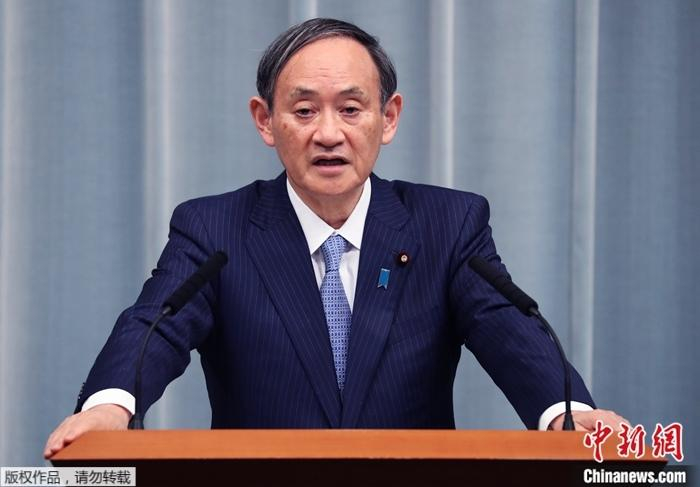  图为日本首相菅义伟。