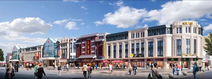 沈阳中街改造后效果图