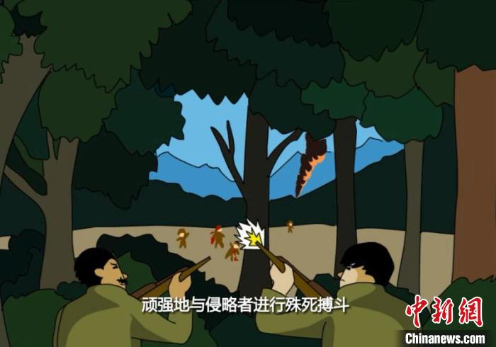 再现烽火抗战的场面。　邓祁 摄