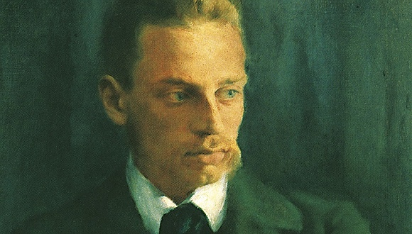 赖纳·马利亚·里尔克（Rainer Maria Rilke，1875-1926），奥地利作家，20世纪最伟大的德语诗人之一。上图为画家Helmuth Westhoff于1901年创作的里尔克肖像。