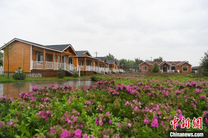 小山村花海让其成为“网红村” 张瑶 摄