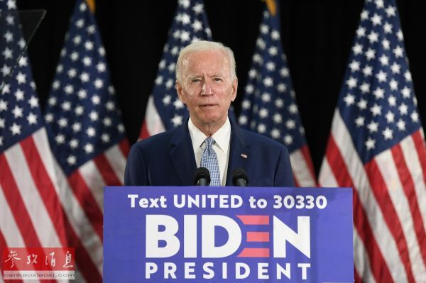 资料图片：2020年6月5日，美国前副总统乔·拜登在特拉华州多佛发表讲话。（新华/美联）