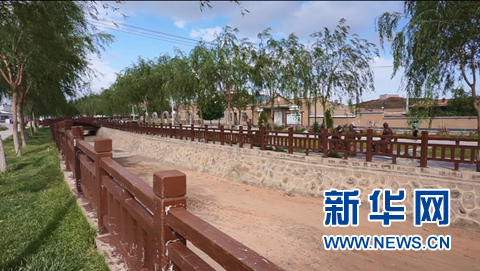 图为大水䃎村改造后的洪水沟。新华网发 李雪梅摄