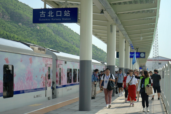 怀密线终点站古北口站。资料图/新京报记者 郑新洽 摄