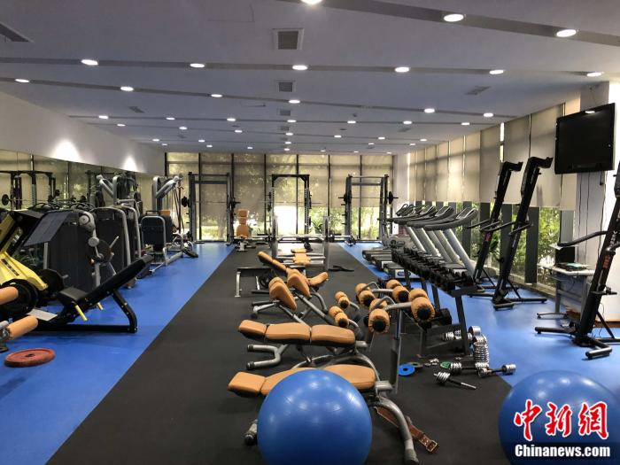 中国女排宁波北仑训练基地力量训练场馆。方堃 摄