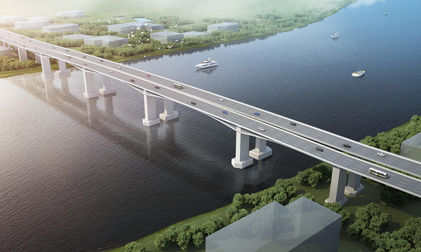 图说：S4公路奉浦东桥及接线工程效果图 来源/采访对象提供（下同）