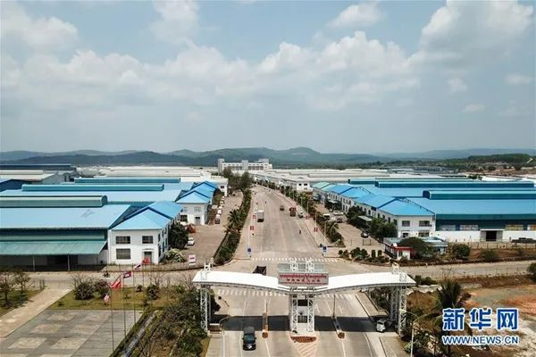 这是2019年3月19日航拍的柬埔寨西南部西哈努克省的西哈努克港经济特区。新华社记者 朱炜 摄