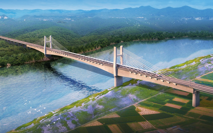 上金左江特大桥效果图