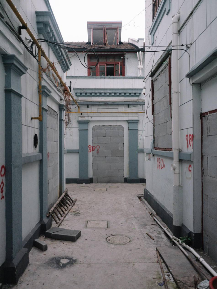 2020年9月13日，南苏州路待拆迁的里弄。澎湃新闻记者 周平浪 图