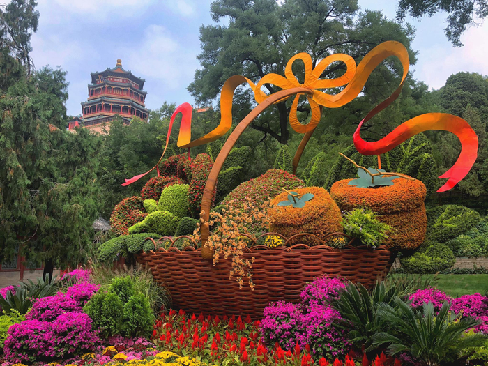 颐和园花坛。北京市公园管理中心供图