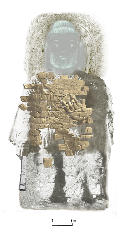     云冈石窟第20窟西立佛虚拟修复示意图