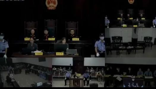 （2019）川0524刑初230号 案件庭审现场 中国庭审公开网直播画面截图