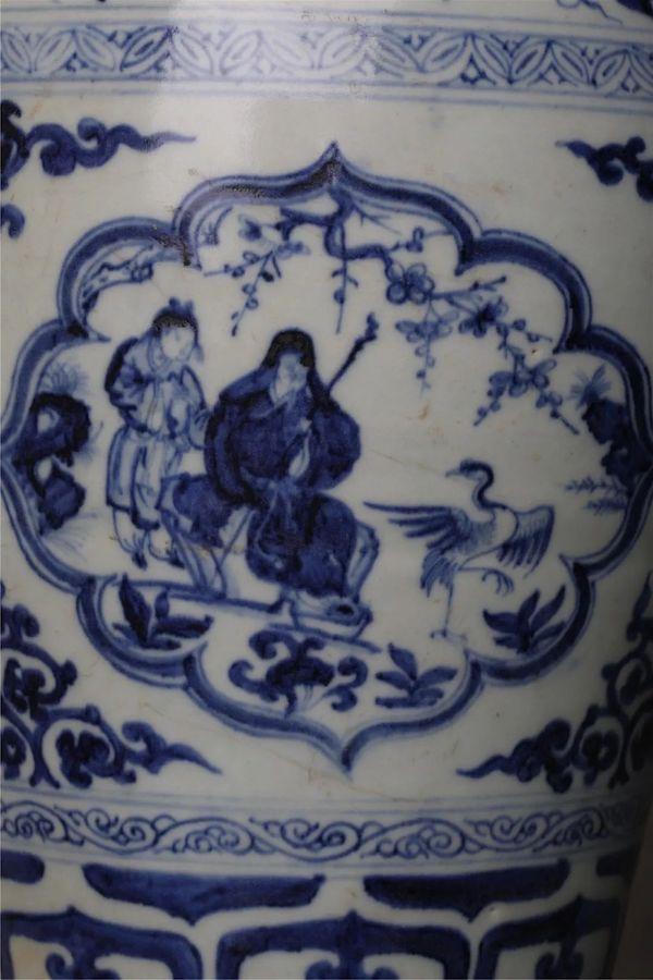 元青花四爱图梅瓶 （局部）武汉博物馆藏