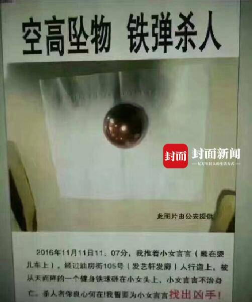  事发后，李女士张贴的“寻凶”告示 封面新闻 图