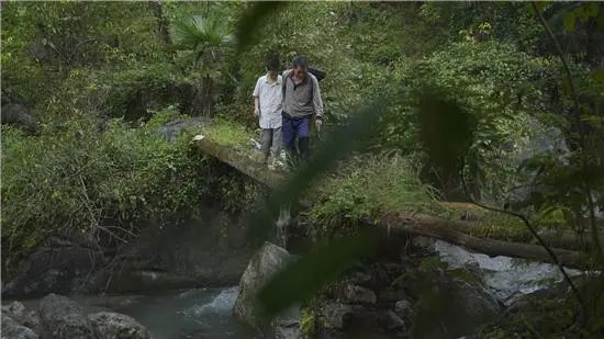 △进山找野果的山民。组图 / 记者胡嘉会