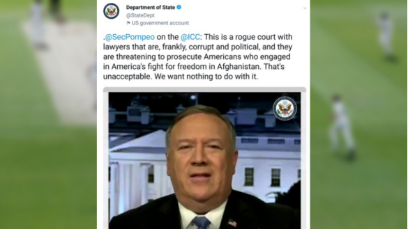 美国国务院推特截图