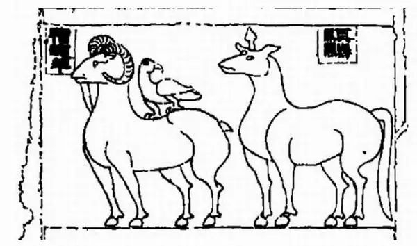 图11 邳州缪宇墓后室东壁南侧画像石局部线图