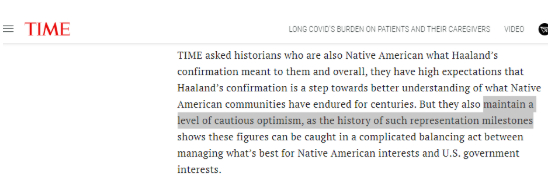 ▲《时代》周刊表示“谨慎乐观”