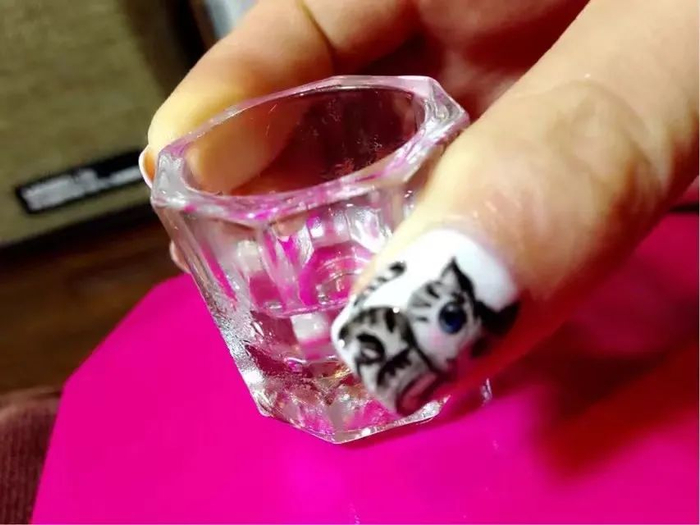 ▲初期学做美甲的作品